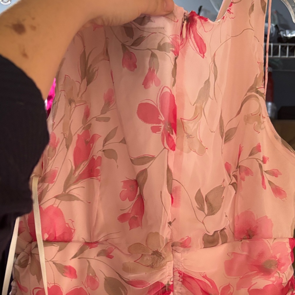 Connected Apparel Floral Pink Sleeveless Dress - Picture 5 of 5